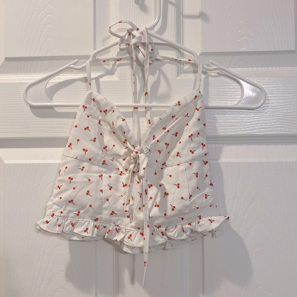 Cherry Themed Halter Top